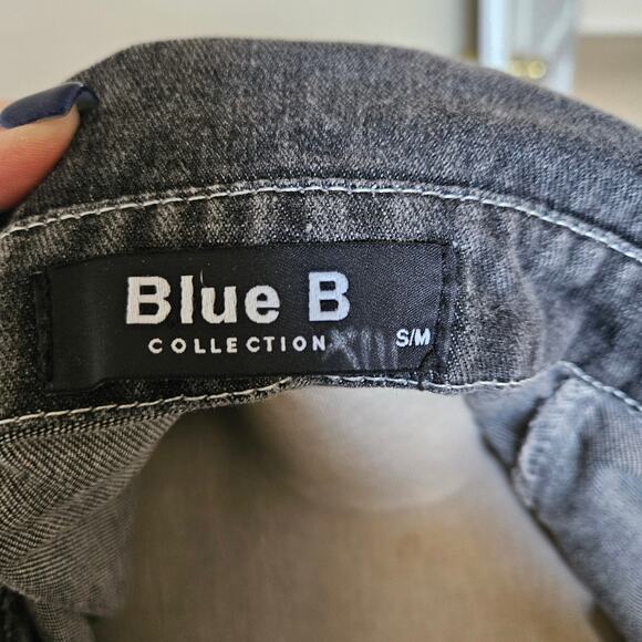 Blue B Boutique Legend Rhinestone Denim Shacket in Vintage Black S/M - Picture 5 of 7